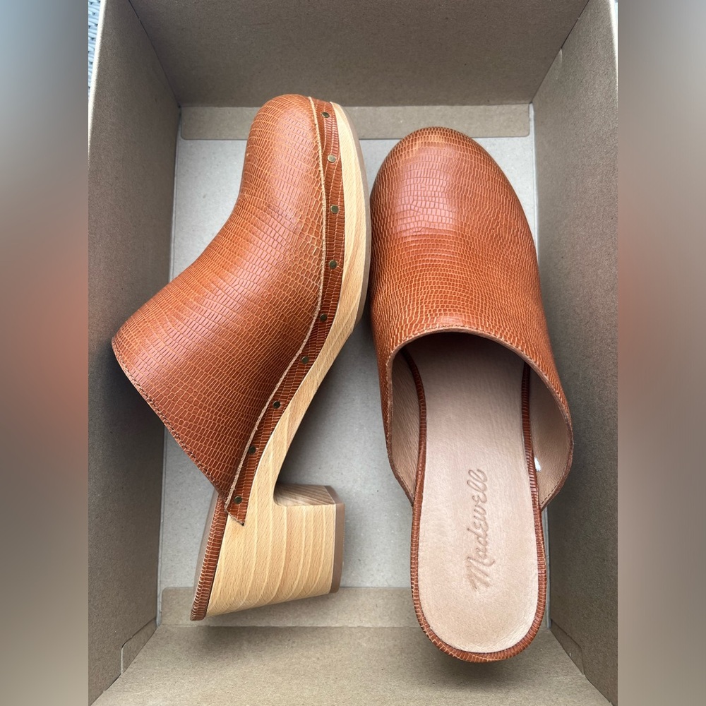 Madewell Brown Leather Mules